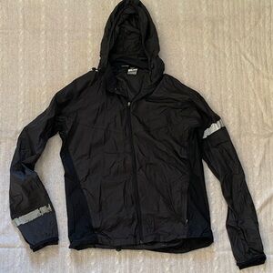 Nike Black Windbreaker with Reflective Accents